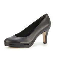 WALKING CRADLES Women's Payton Heel Pump 7.5 NARROW Black Leather NIB