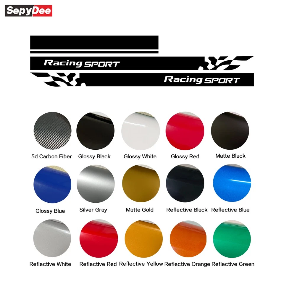 Pickup Truck Car Hood Bonnet Racing Sport Stripes Kit Decal for Honda Ridgeline - Image 2 of 4