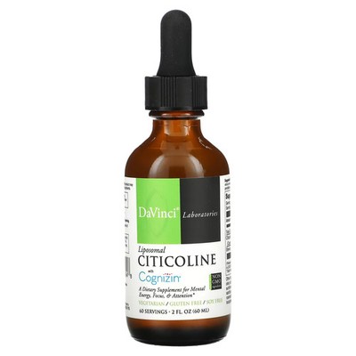 2 X DaVinci Laboratories of Vermont, Liposomal Citicoline with Cognizin, 2 fl oz