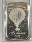 Vintage 1oz The Nassau 1836 Hot Air Balloon .999 Silver Bar Madison Mint