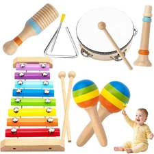 Montessori Toys for 1 Year Old, 6 Types Musical Instruments for Toddlers 1-3,...