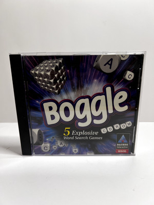 Boggle CD-ROM PC 1997 Hasbro Windows 95 w/ Case & Booklet