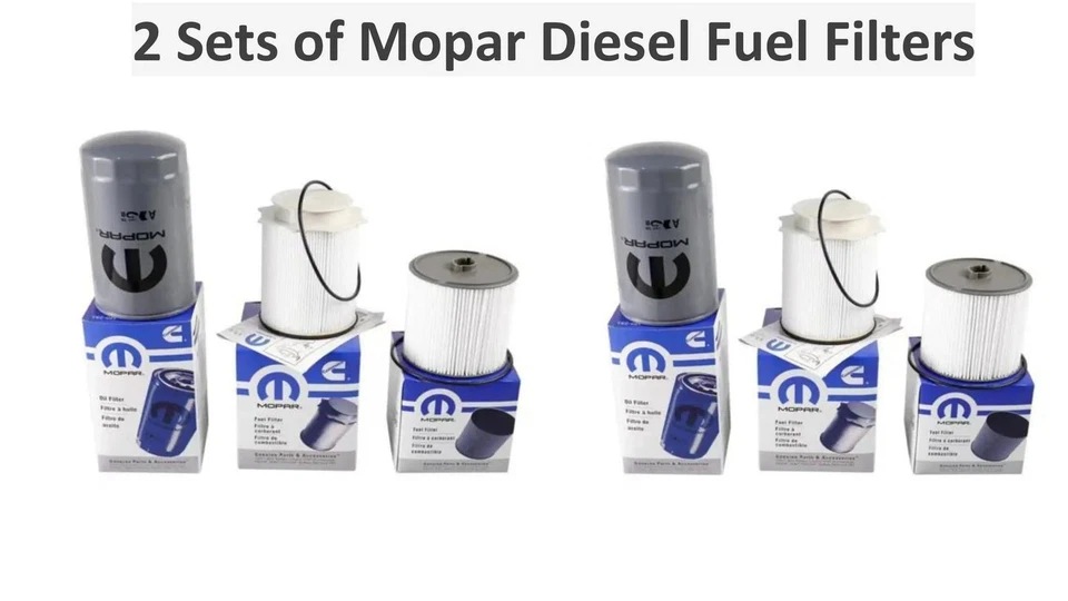Juego de filtros de combustible diésel Mopar y kit de aceite OEM para Ram 2500 2019-2021 - 5500 6,7 L Foto 3 de 4