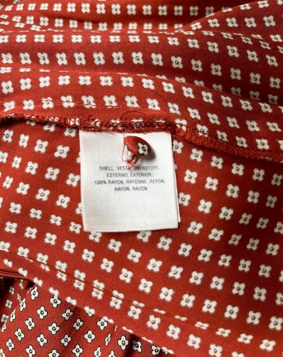 Anthropologie Maeve Farida Overall mit Stehkragen Gr. 10 rot ärmellos neu mit Etikett $ 178 - Bild 7 von 8