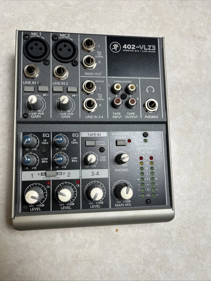 MACKIE402-VLZ3 Premium Mic / Line Mixer 4-Channel Power (No Plug Cord)part Only - Image 3 of 4