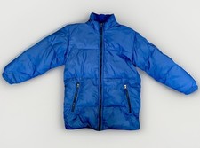 Gap Kids Boys XL 12 Navy Blue Hooded Fleece Lined Down Puffer Puff Coat Jacket