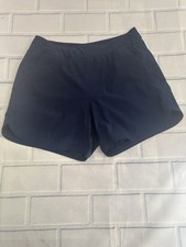 Lands' End Women s 12 Blue Comfort Waist Swim Shorts Panty Liner Pockets