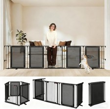 29" Height, extra Wide 29"-126" Foldable, Freestanding Dog Gate