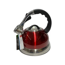 Brand New!! Mainstays Compatible Stovetop Kettle, Stainless Steel Red