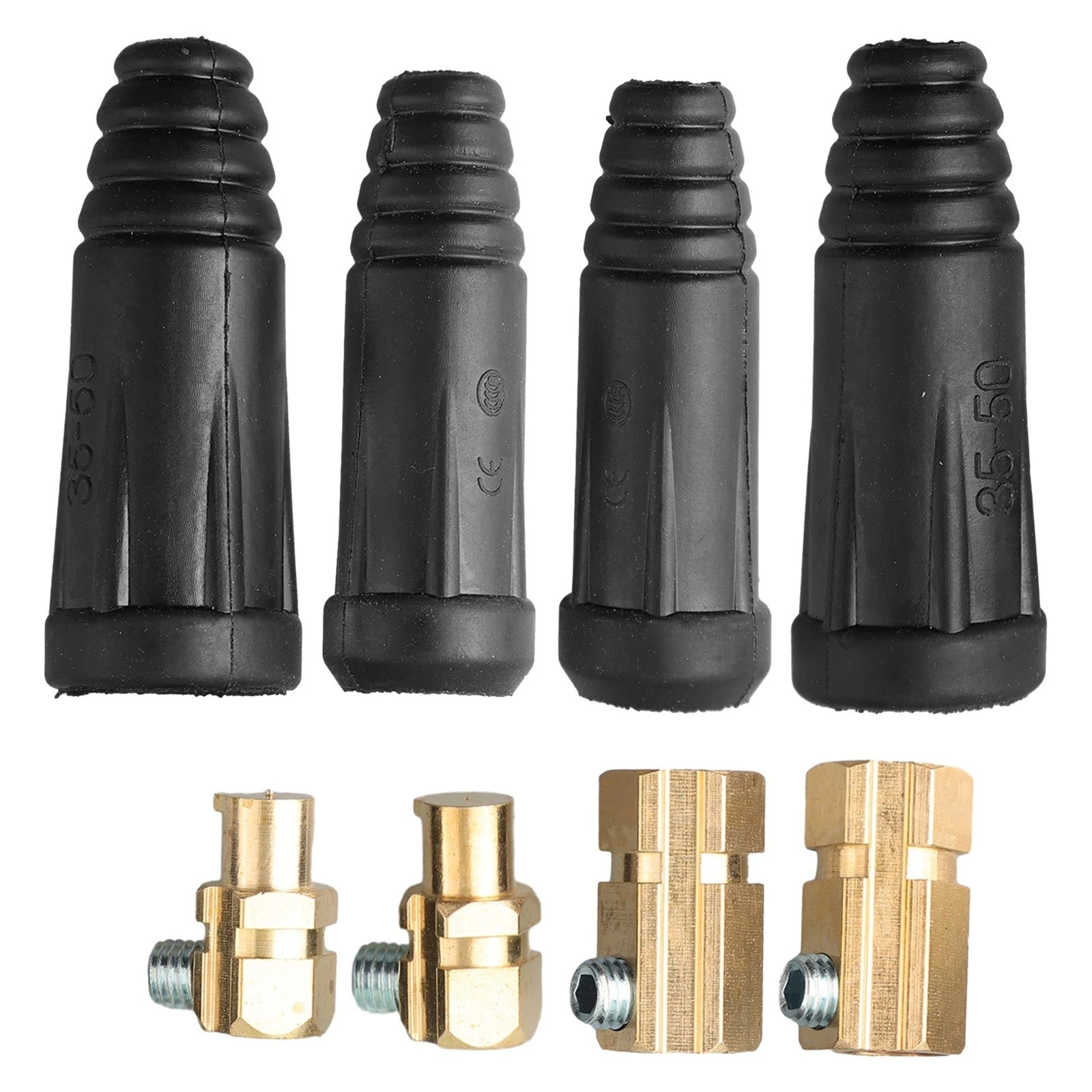 Secure and Efficient 200Amp 300Amp Welding Cable Quick Connector Pair (2 Sets)