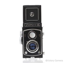 Yashica-A TLR Twin Lens Reflex Camera w/ 80mm f3.5 Yashimar Lens GOOD 