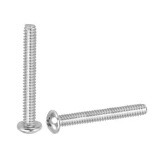 #10-24 x 1-1/2" Pan Head Machine Screws, 50 Pcs Stainless Steel Screws, Silver