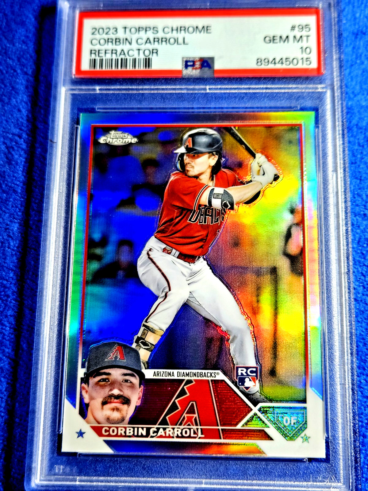 2023 Topps Chrome Refractor RC Corbin Carroll Rookie #95 PSA 10 GEM 💥💥 view 11