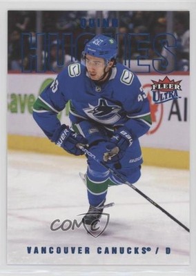2021-22 Upper Deck Fleer Ultra Blue Foil 357/399 Quinn Hughes #4 0cv