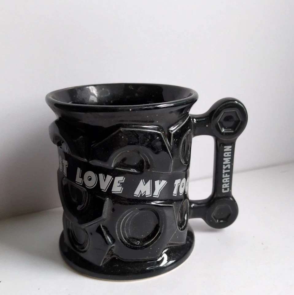 Taza de café de cerámica 3D Sears Craftsman No soy nuez me encanta mi herramienta 18 oz 1996 Foto 2 de 4