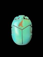 Turquoise Egyptian Scarab Statue | Ancient Symbol of Renewal and Protection