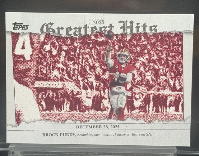 2026 Topps Flagship Football - Greatest Hits Brock Purdy #25GH-BP 49ers