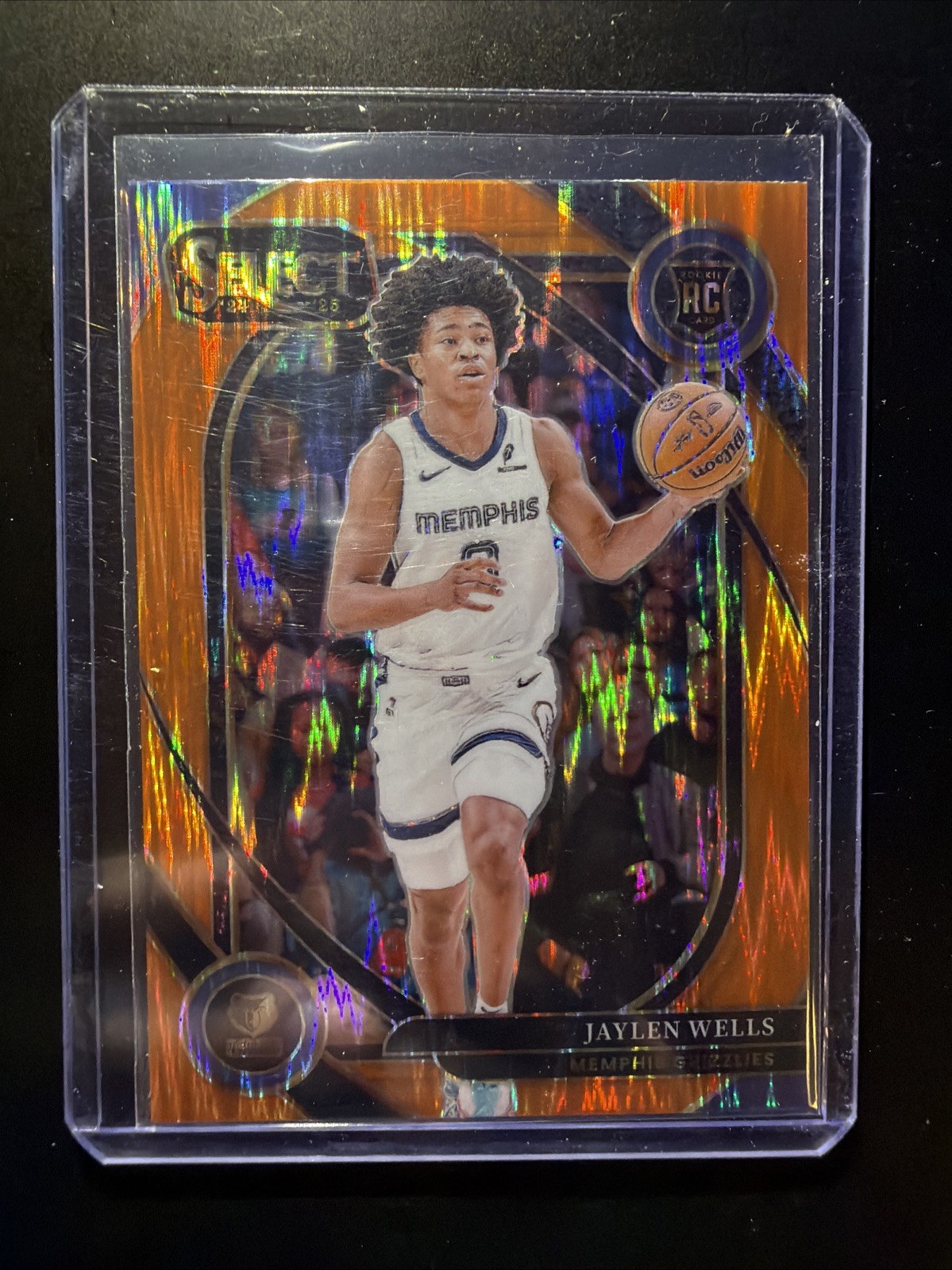 2024-25 Panini Select - Courtside Jaylen Wells #267 Orange Flash Prizm (RC)
