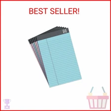 TRU RED Staples Notepads, 5 x 8 Inch, Narrow Ruled Writing Pad for Home, Office,