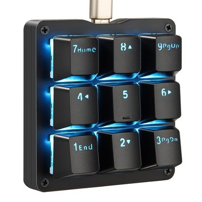 Koolertron Left-Hand Device Programmable Mechanical Gaming Keyboard Macro Keybo_