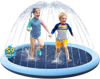 VISTOP Non-Slip Splash Pad Sprinkler Pool Kids Dogs Summer Outdoor