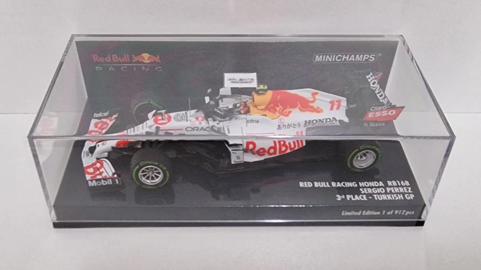 MODELLINO AUTO 1:43 F 1 MINICHAMPS RED BULL HONDA RB16B S. PEREZ GP TURCHIA 2021 - Immagine 2 di 4