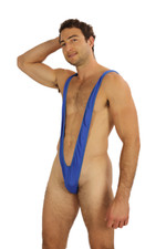Sexy Tanga Borat Mankini Azul Para Hombres Body Disfraz Traje de Baño Sexy
