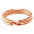9ct Red Rose Gold 5mm Split Ring Charm Links keyring easy to attach your charms