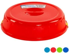 Set of 2 Plastic Microwave Plate Covers With Steam Vents in Lid Food Splatter