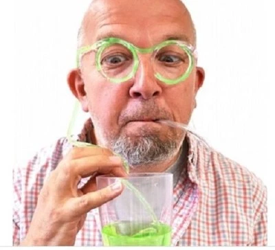 LR SUPPLIES Straw Glasses Fun Drinking Straws Re-Useable Games Gift Crazy Drink Child Party