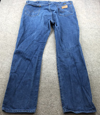 Vintage Wrangler Jeans Mens 42x34 Regular Straight Blue Wash Denim 13MWZ Cowboy 