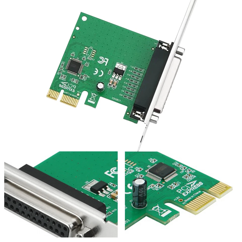 Parallel Port DB25 LPT Printer PCI-E Express Card Converter Adapter Low Profile - Image 3 of 4