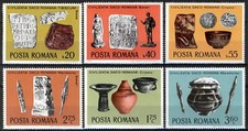 Romania 1976, Dacian and Roman archaeological finds (II) set MNH, Mi 3358-63