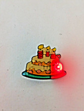 Birthday Cake Flashing LED Light Blinky Lapel Jewelry Pin Party Favor Supplies