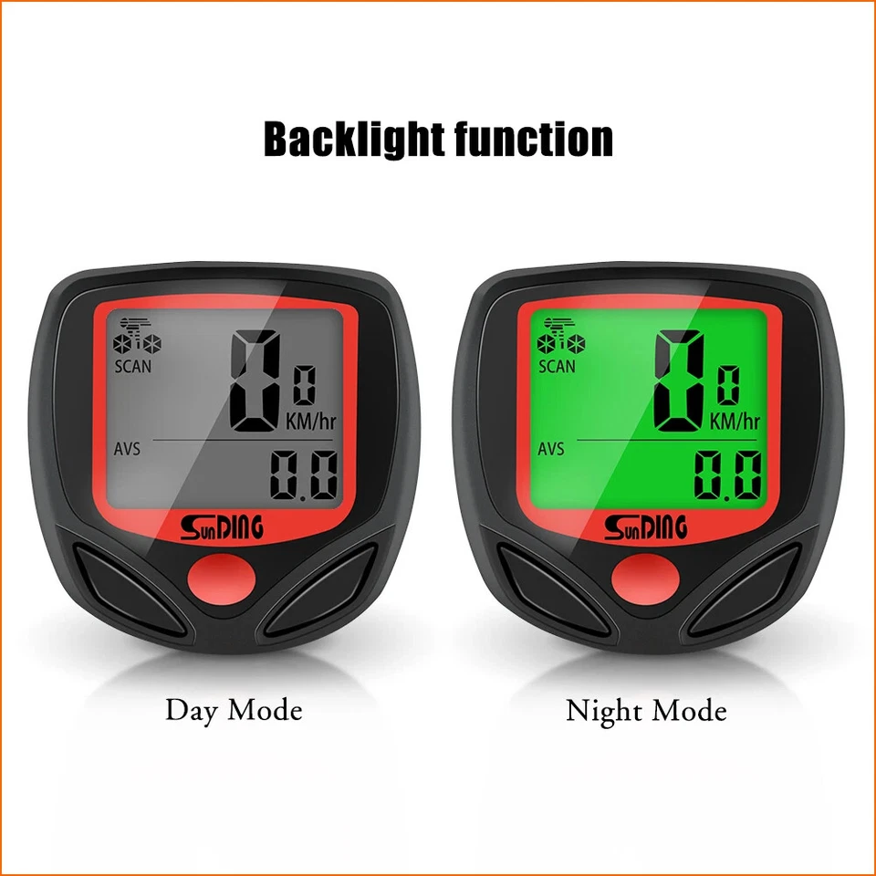 Bicycle Computer Bike Stopwatch Speedometer Odometer Temperature Ride Accessorie - Bild 2 von 4