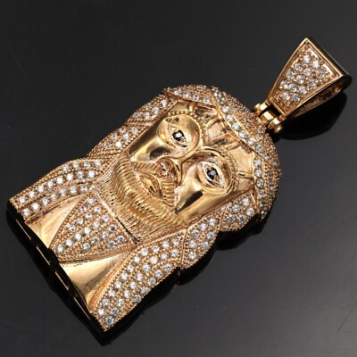 Stainless Steel 316 CZ Jesus Pendant