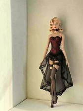 Miniature Doll Dress fit 1/6 Scale Fashion Royalty Poppy Parker Handmade Clothes
