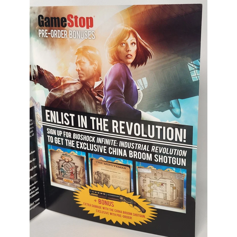 Bioshock Infinite Game Stop Pre-order Promo Bifold Advertisement 2013 - Image 4 of 4
