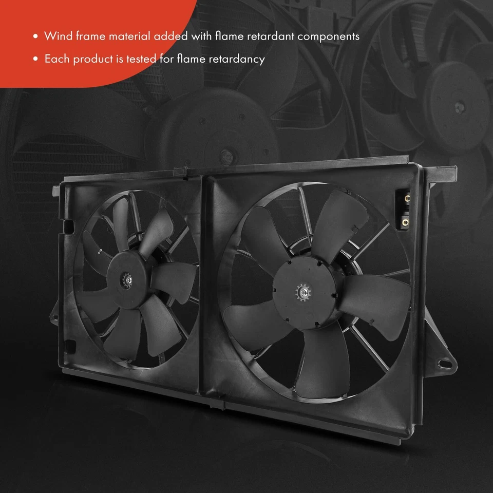 Conjunto de ventilador de radiador doble con cubierta para Buick Lucerne 2006-2007 Cadillac DTS Foto 3 de 4