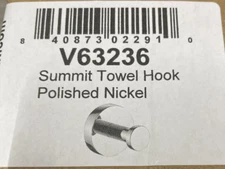 ICO Bath V63236 Volkano Summit Single Robe Hook,Polished Nickel