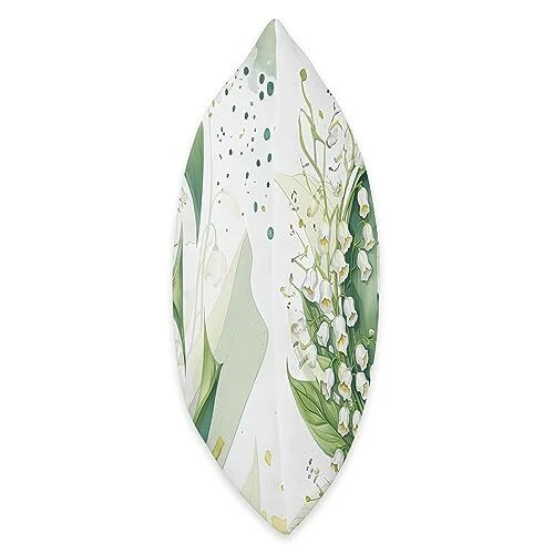 Preciosa almohada Lirio del Valle letra inicial E mayo cumpleaños 16x16 Mu... Foto 2 de 3