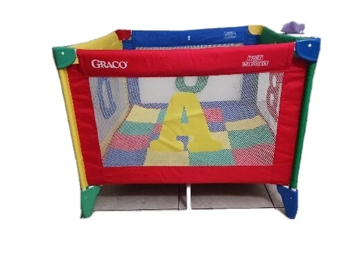 Vintage Graco Pack N Play Infant Baby Toddler Portable Playpen Yard ABCD Red... - Image 2 of 4