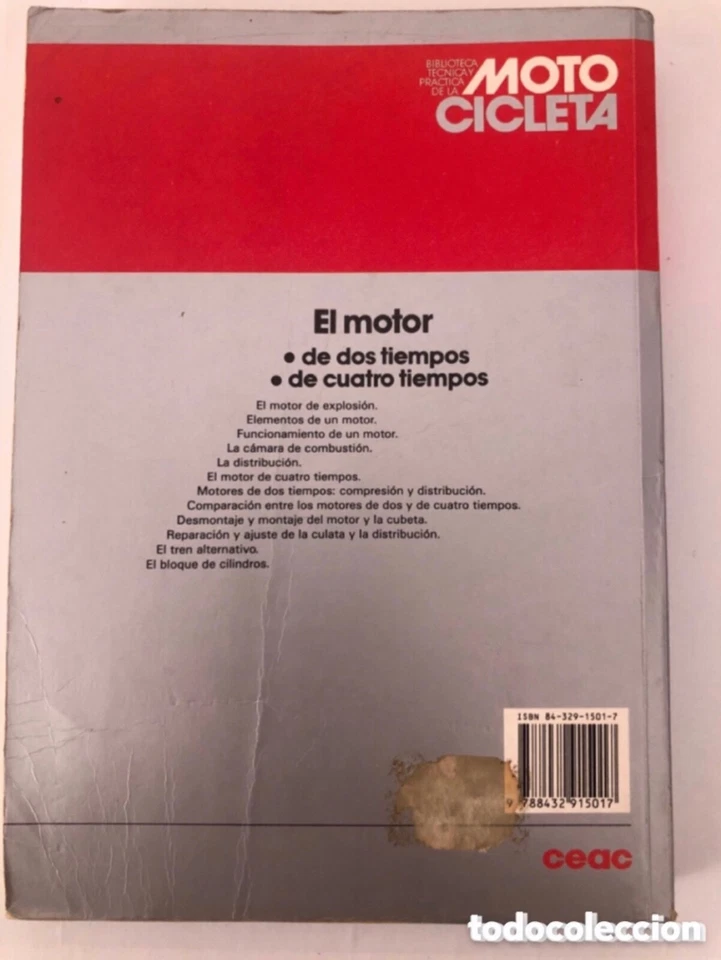 Libro El motor de dos tiempos y cuatro tiempos Miguel De Castro Descatalogado CE - Imagen 2 de 4
