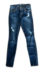 Vintage 7 For All Mankind Jeans Women Bootcut Low Zip Fly Size 27 Made In USA