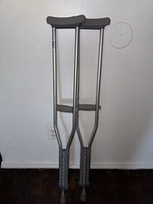 Aluminum Crutches, Adult, Tall, 5' 10"  6' 6"   Pair of Lightweight, Height