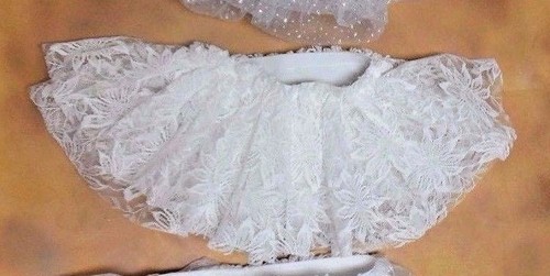White Lace Tap Skirt 2 Layer Dance Ballet child or adult sizes daisy OVR 30 Avlb - Picture 6 of 10