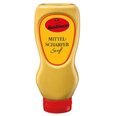 Händlmaier Mittelscharfer Senf in der Squeezeflasche Vegan 400ml