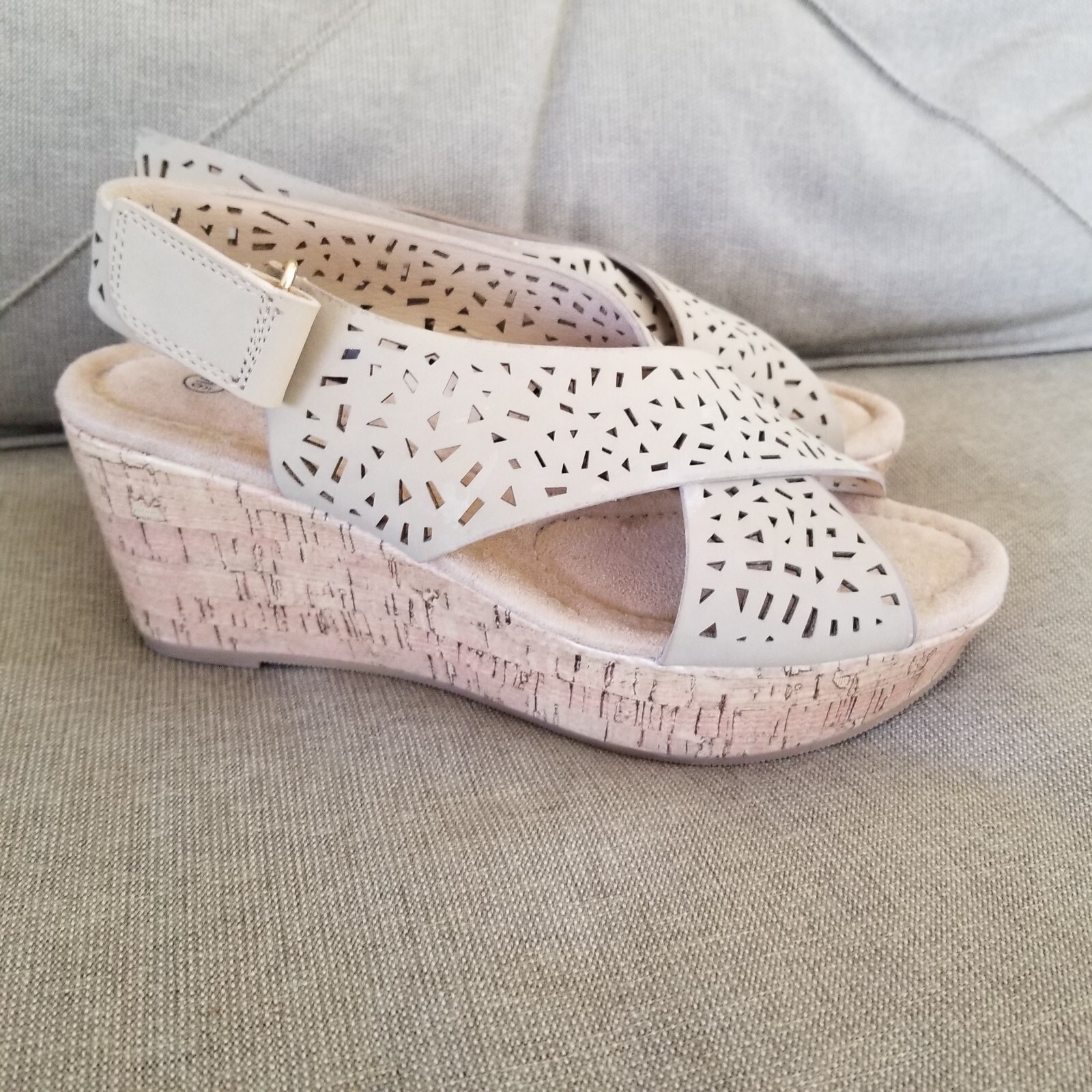 Dominique Nicole Aphra Cork Platform Wedge Heel Shoes… Gem