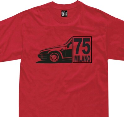 T-Shirt for Alfa Romeo 75 fans Classic V6 3.0 2.5 twin spark turbo busso tshirt
