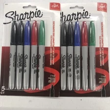Sharpie Permanent Markers Fine Point Assorted Colors 2pack 10ct total S10